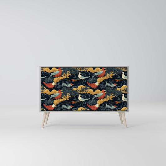 FOWLY DAZE 2-Door Sideboard in Grey Finish