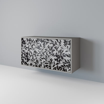 CHARCOAL SPROUT 2-dörrars skänk i grå finish