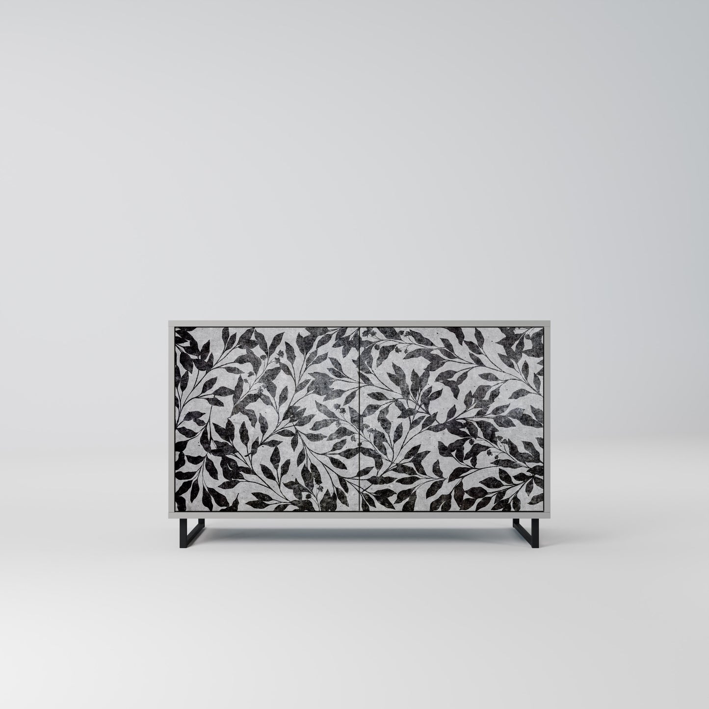 CHARCOAL SPROUT 2-dörrars skänk i grå finish