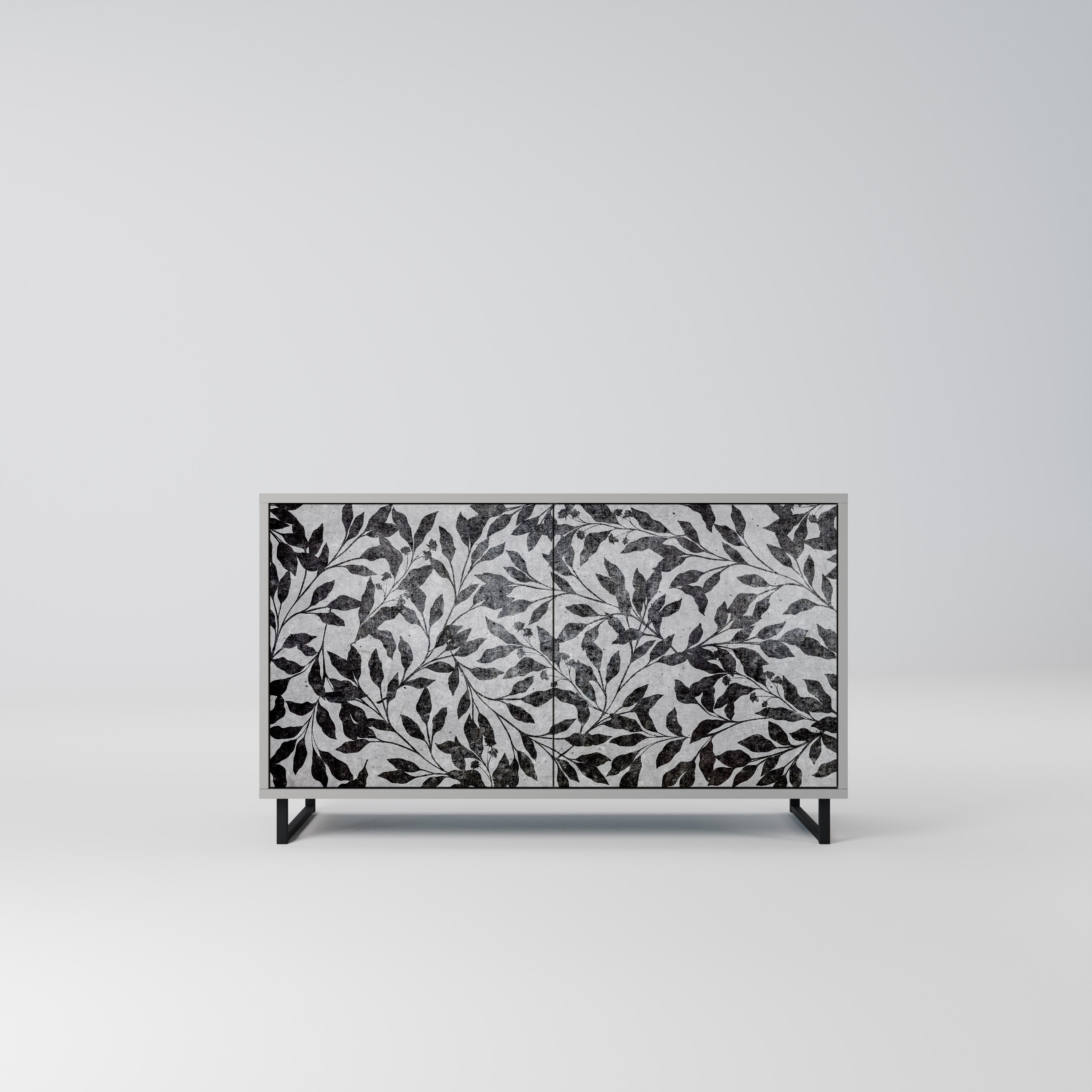 CHARCOAL SPROUT 2-Door Sideboard in Grey Finish