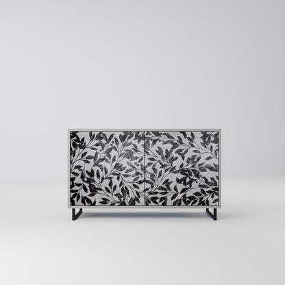 CHARCOAL SPROUT 2-dörrars skänk i grå finish