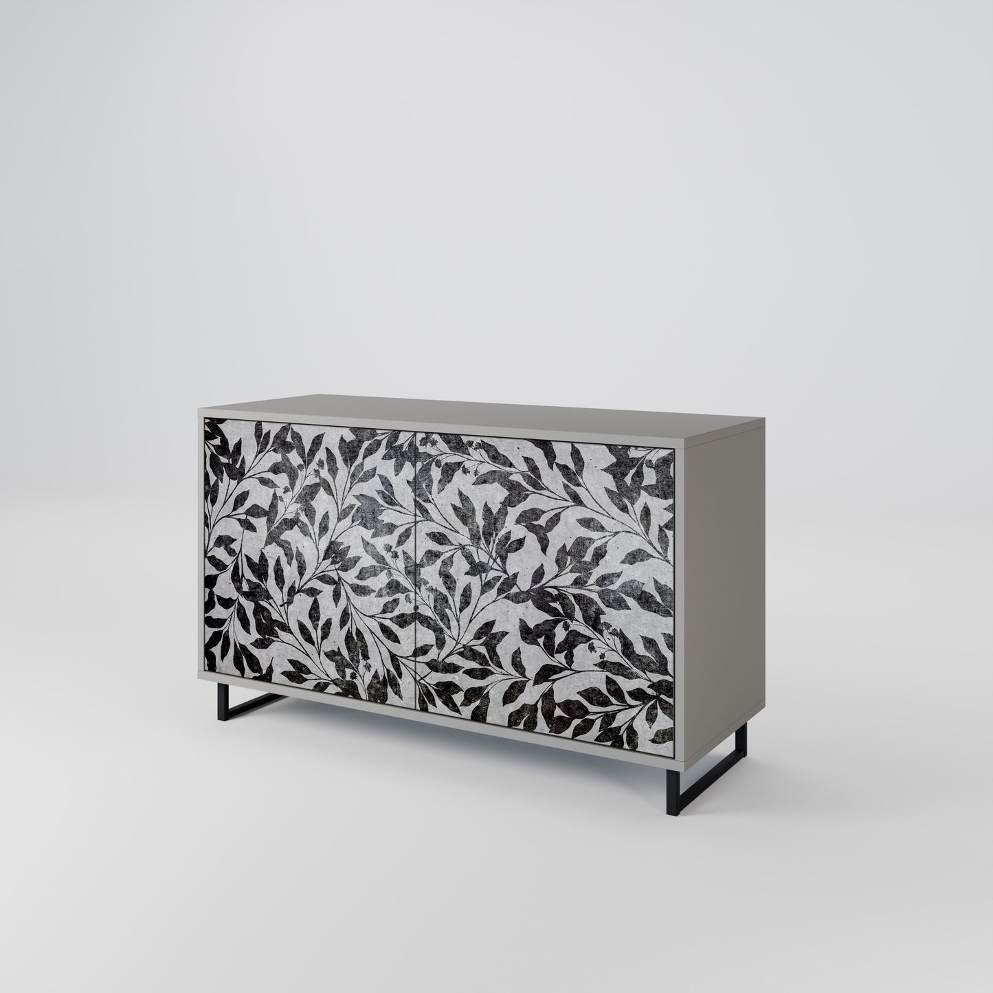 CHARCOAL SPROUT 2-dörrars skänk i grå finish