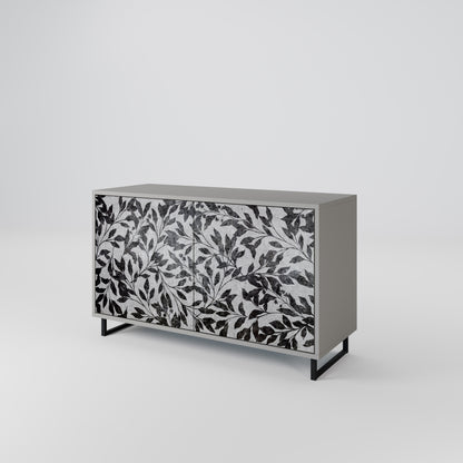 CHARCOAL SPROUT 2-dörrars skänk i grå finish