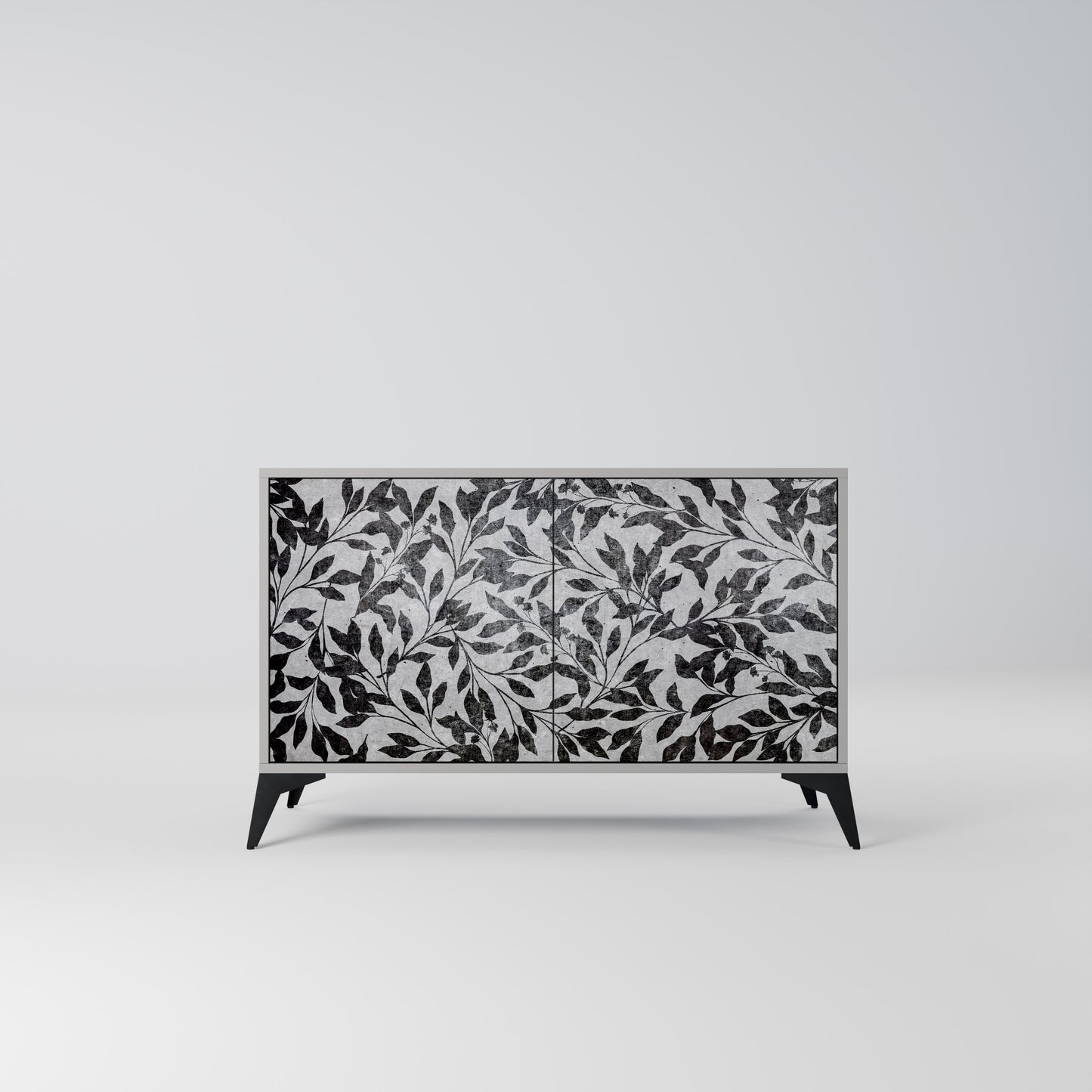 CHARCOAL SPROUT 2-dörrars skänk i grå finish