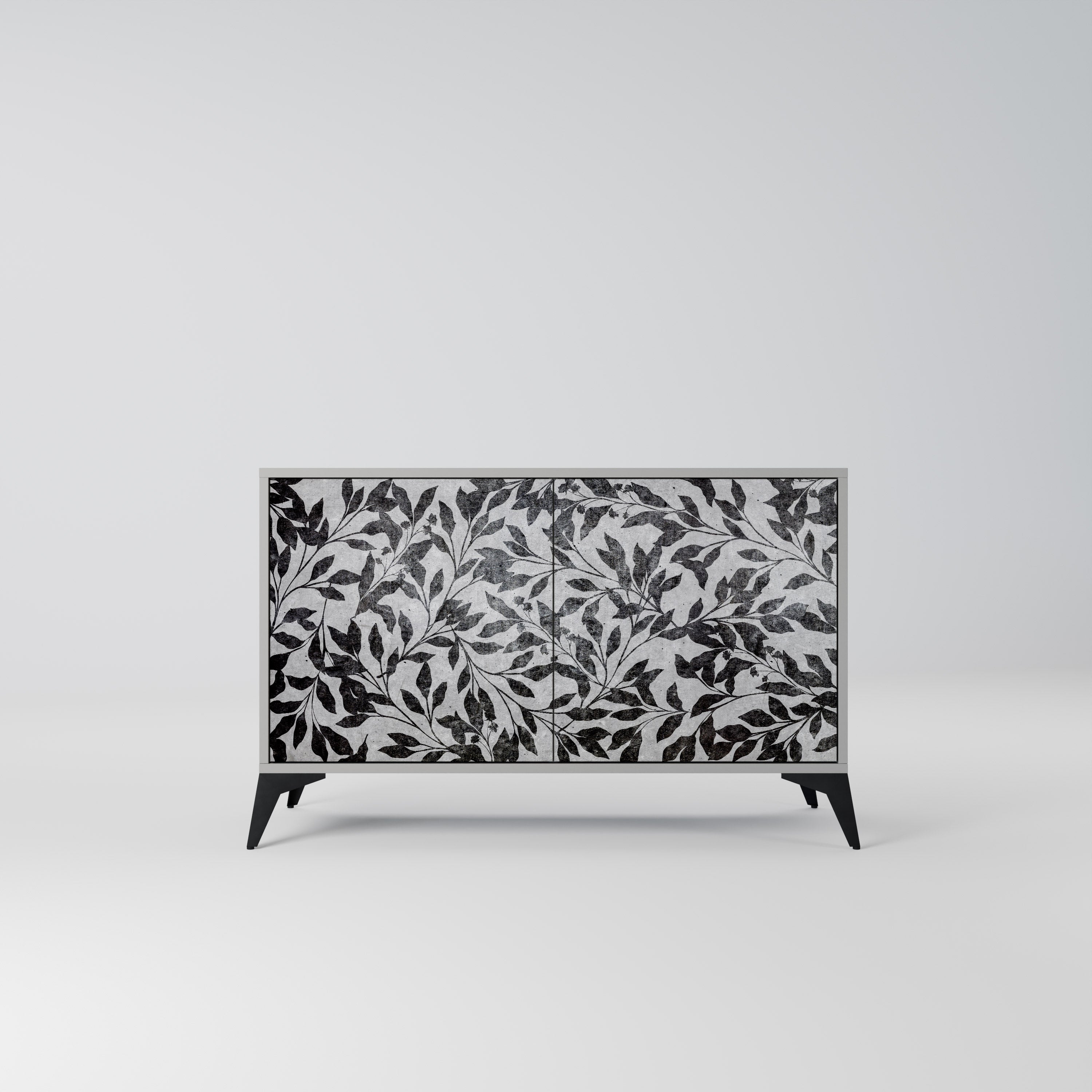 CHARCOAL SPROUT 2-Door Sideboard in Grey Finish