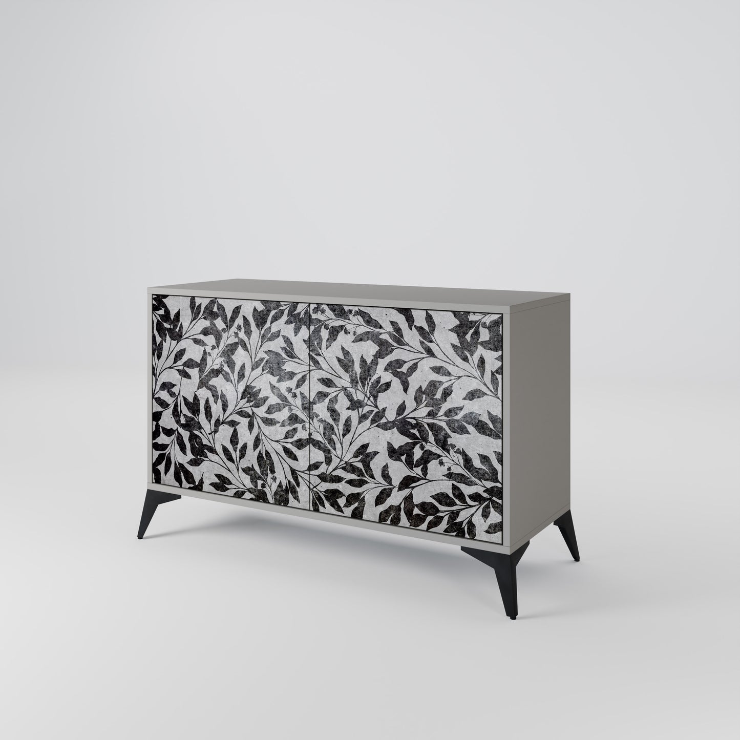CHARCOAL SPROUT 2-dörrars skänk i grå finish