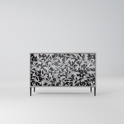 CHARCOAL SPROUT 2-dörrars skänk i grå finish