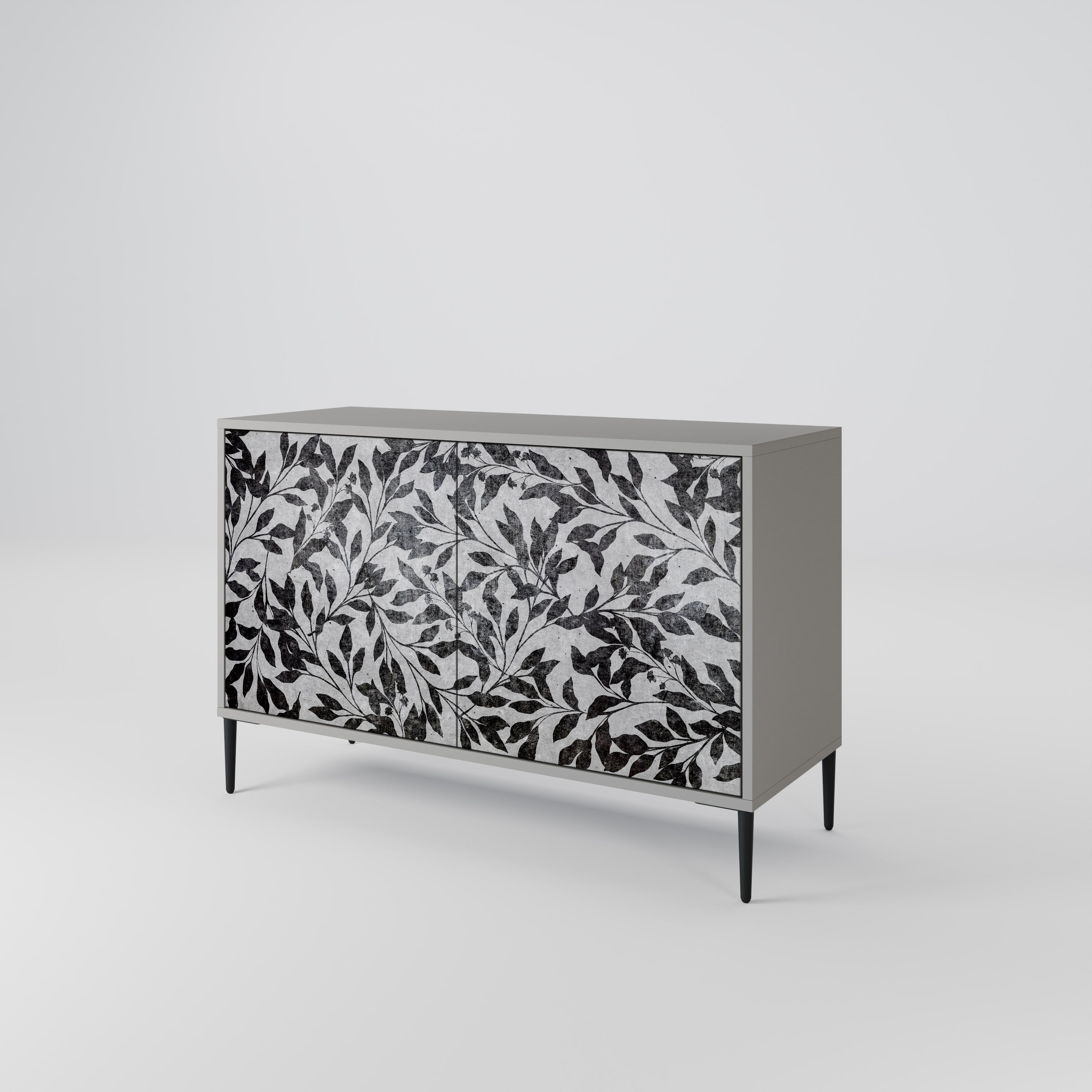 CHARCOAL SPROUT 2-Door Sideboard in Grey Finish