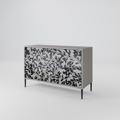 CHARCOAL SPROUT 2-dörrars skänk i grå finish