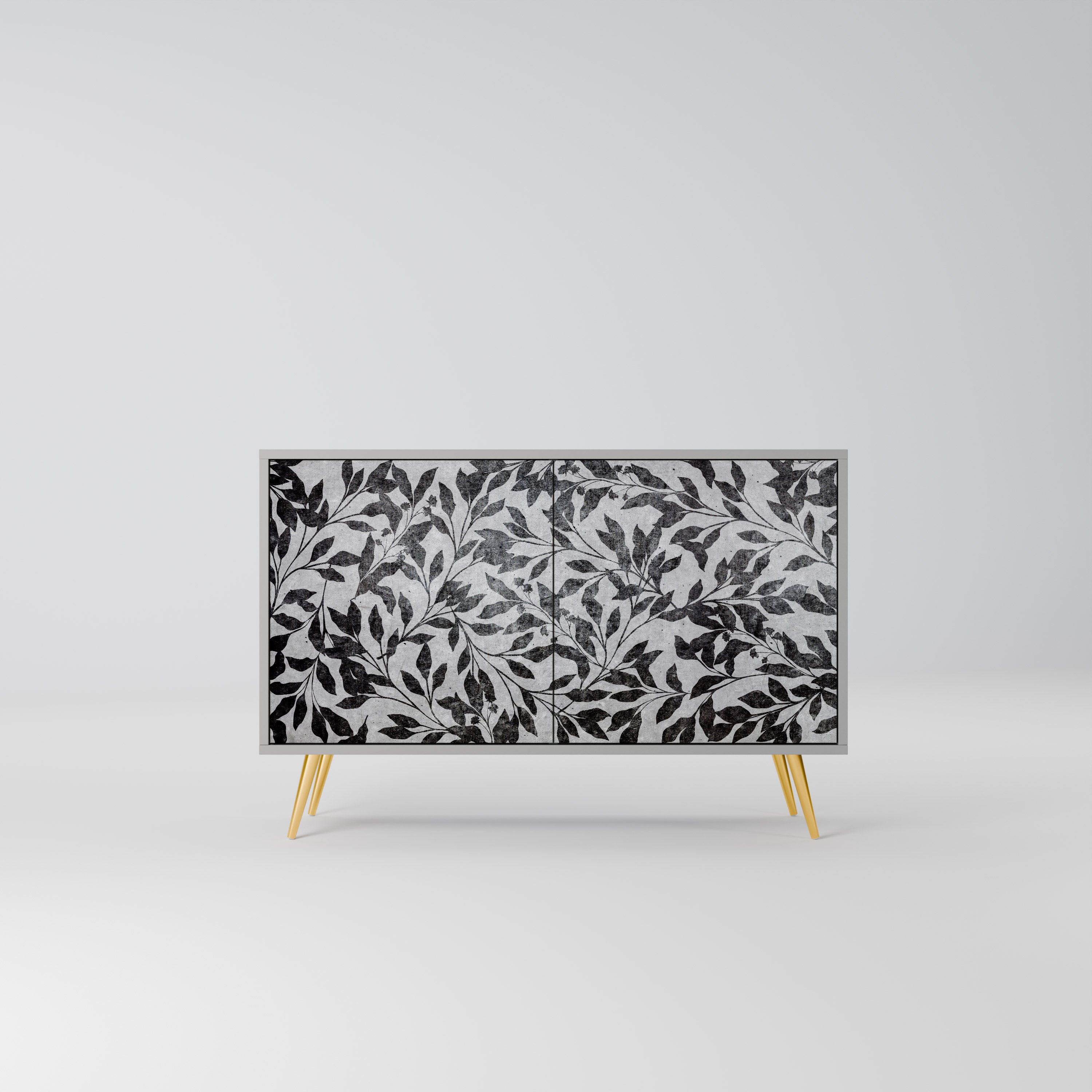 CHARCOAL SPROUT 2-Door Sideboard in Grey Finish