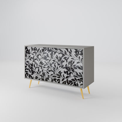 CHARCOAL SPROUT 2-dörrars skänk i grå finish