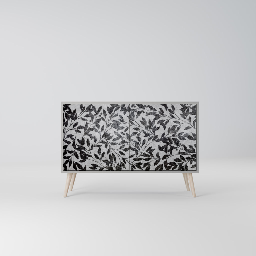 CHARCOAL SPROUT 2-Door Sideboard in Grey Finish
