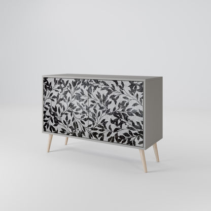 CHARCOAL SPROUT 2-dörrars skänk i grå finish