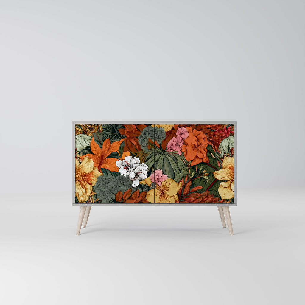 RADIANT FLORA 2-Door Sideboard in Grey Finish