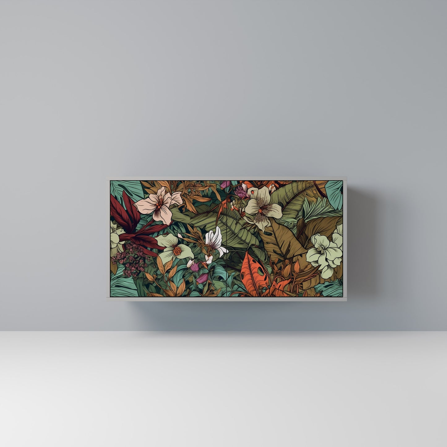 BOTANICAL EMERGENCE 2-dörrars skänk i grå finish