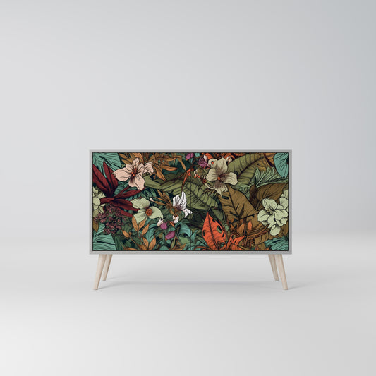 BOTANICAL EMERGENCE 2-Door Sideboard in Grey Finish