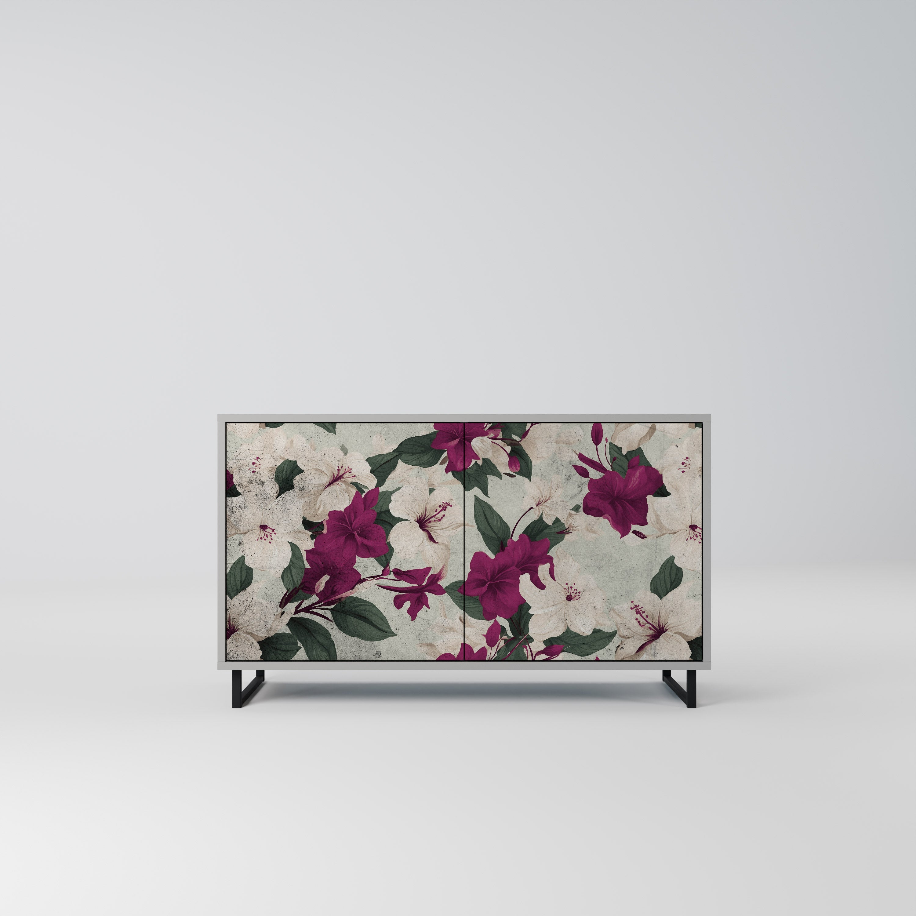 FLOWERET DREAM 2-Door Sideboard in Grey Finish