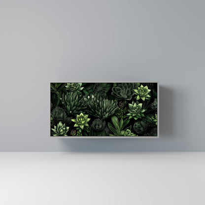 SUCCULENT JUNGLE 2-dörrars skänk i grå finish