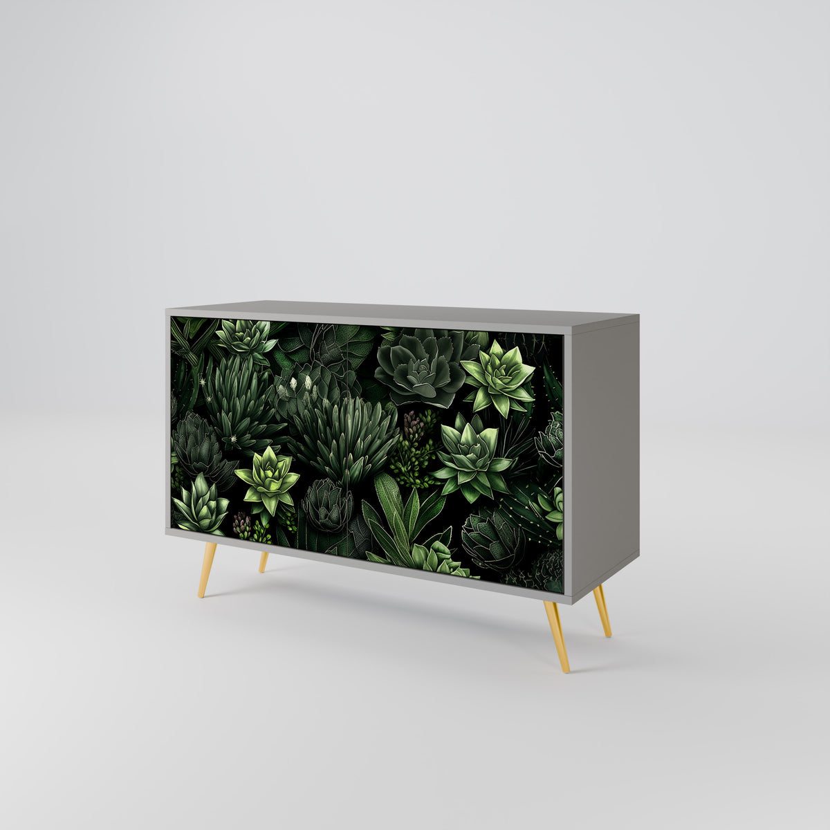 SUCCULENT JUNGLE Skänk med två dörrar