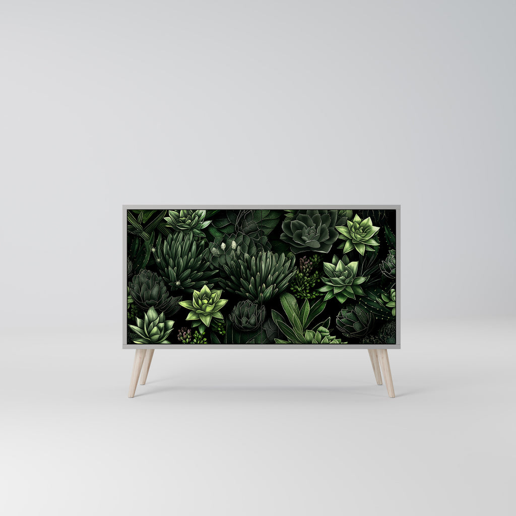 SUCCULENT JUNGLE 2-Door Sideboard in Grey Finish