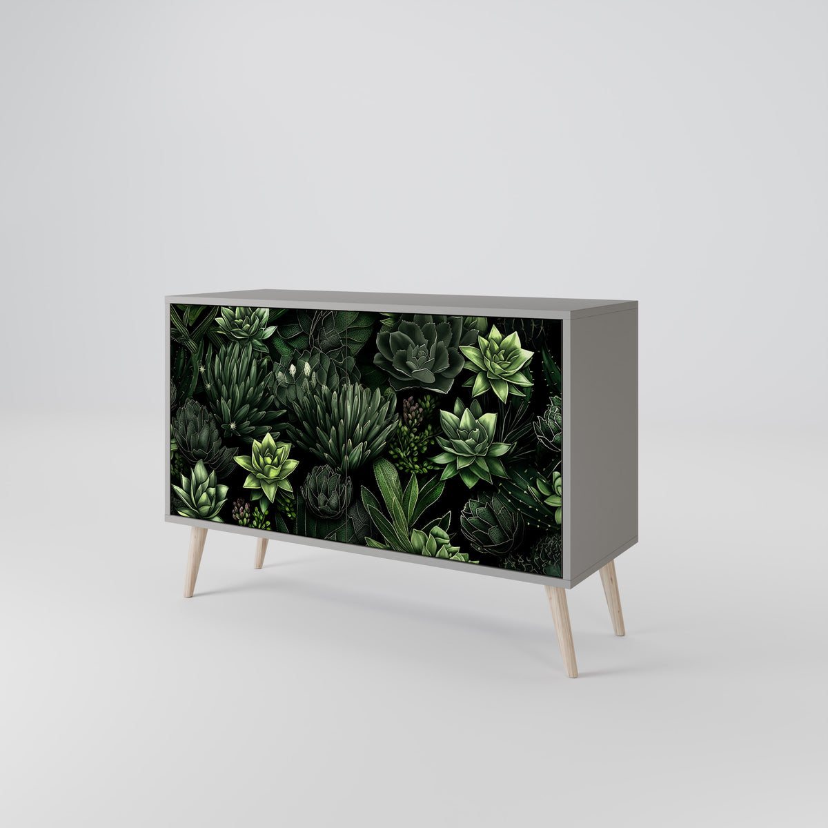 SUCCULENT JUNGLE Skänk med två dörrar