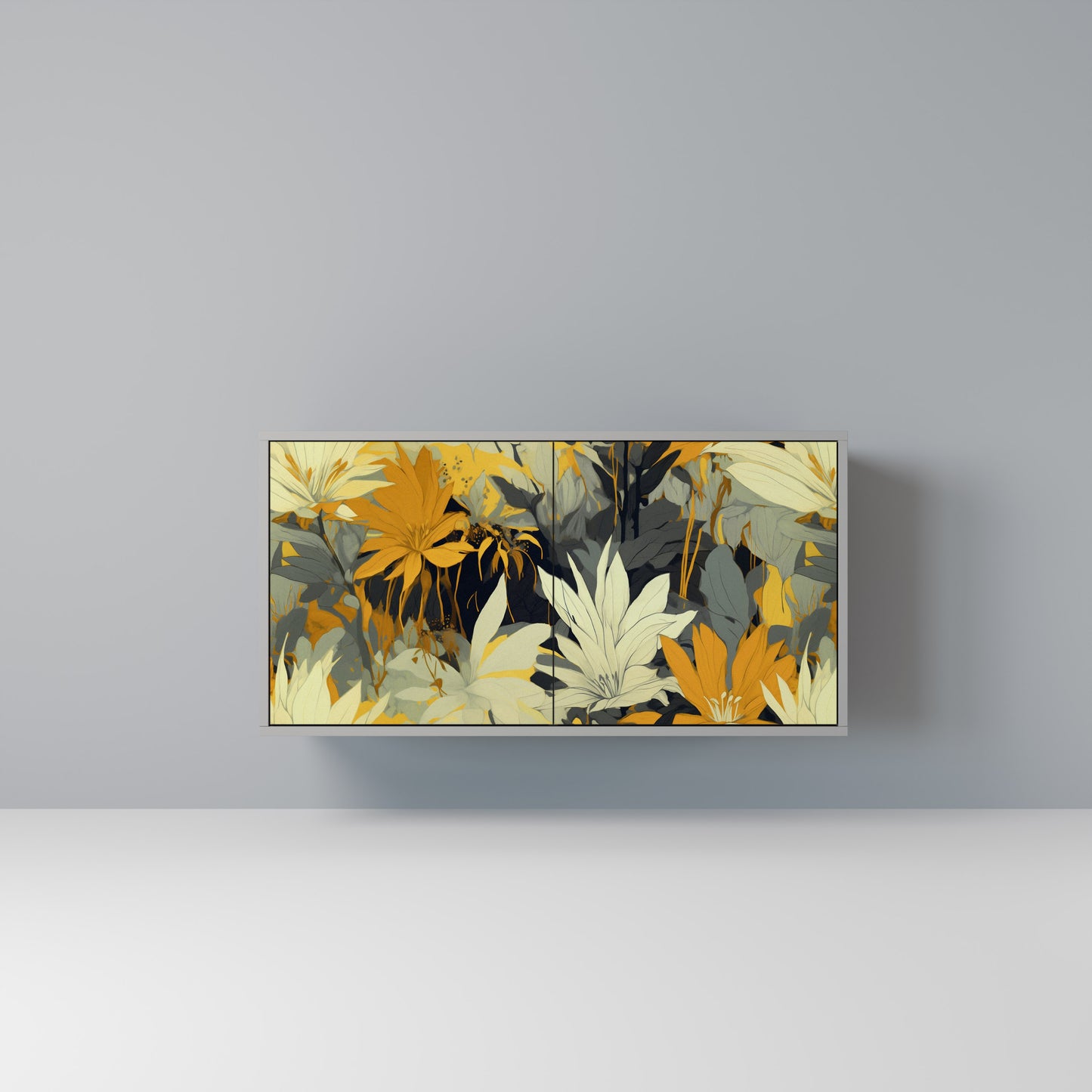 SUNKISSED LILY 2-Dörrars skänk i grå finish