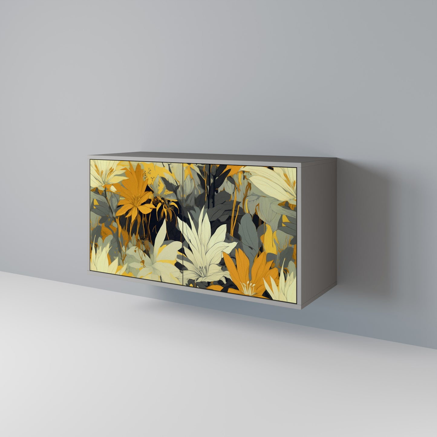 SUNKISSED LILY 2-Dörrars skänk i grå finish