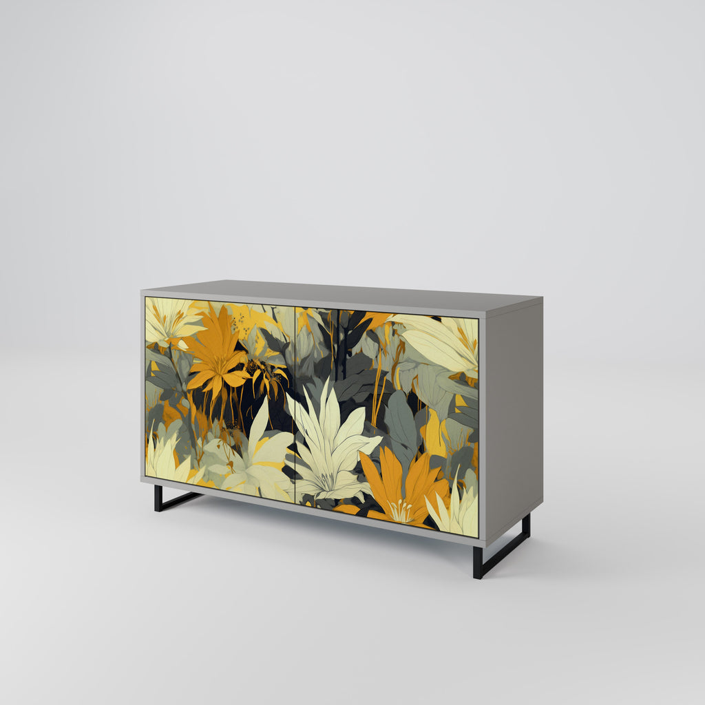 SUNKISSED LILY 2-Door Sideboard in Grey Finish