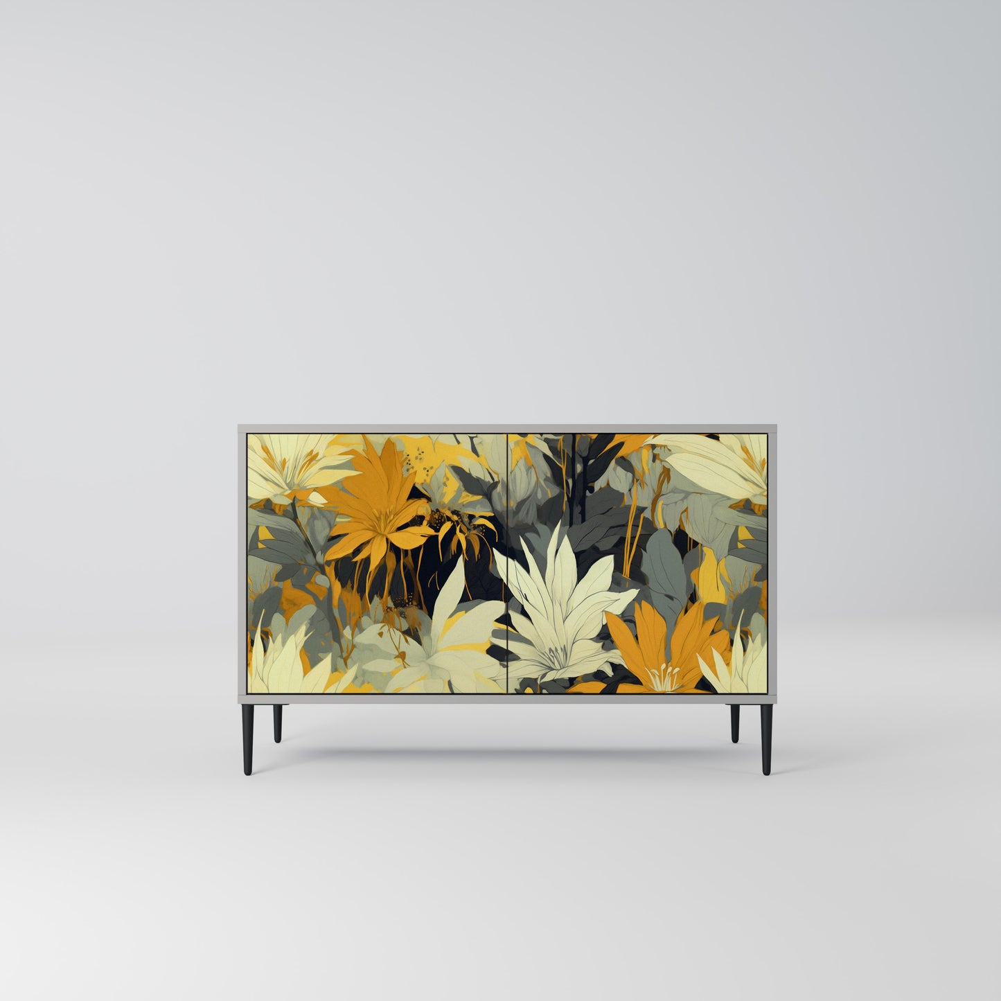 SUNKISSED LILY 2-Dörrars skänk i grå finish