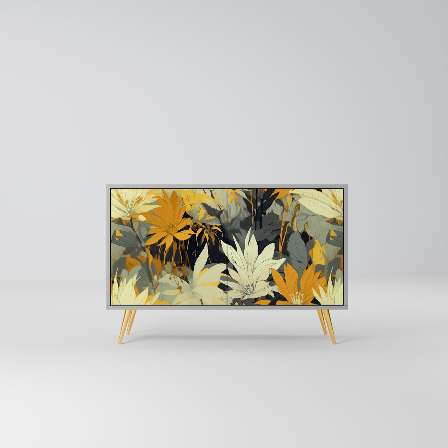 SUNKISSED LILY 2-Dörrars skänk i grå finish