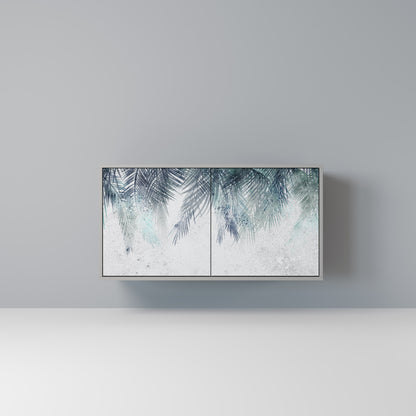 PALM VEIL 2-Door Sideboard in Grey Finish