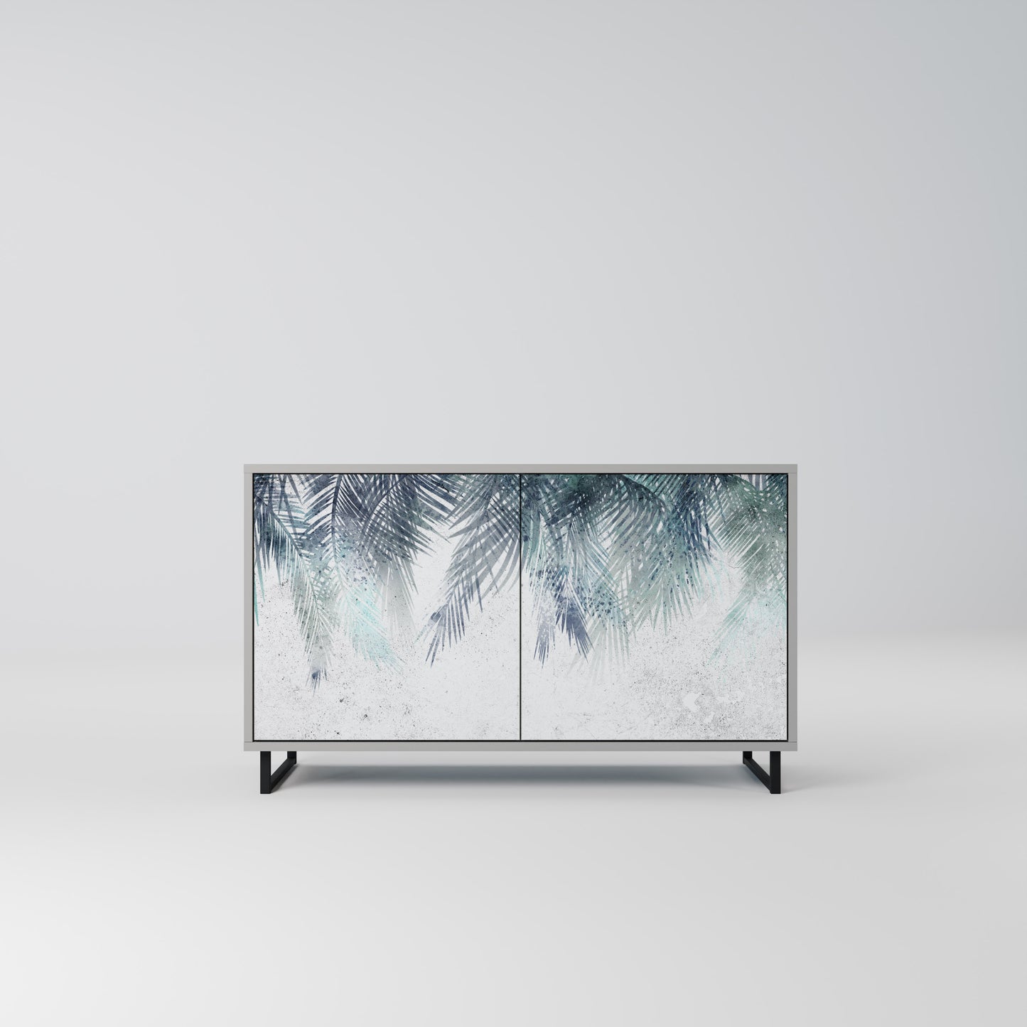 PALM VEIL 2-Door Sideboard in Grey Finish