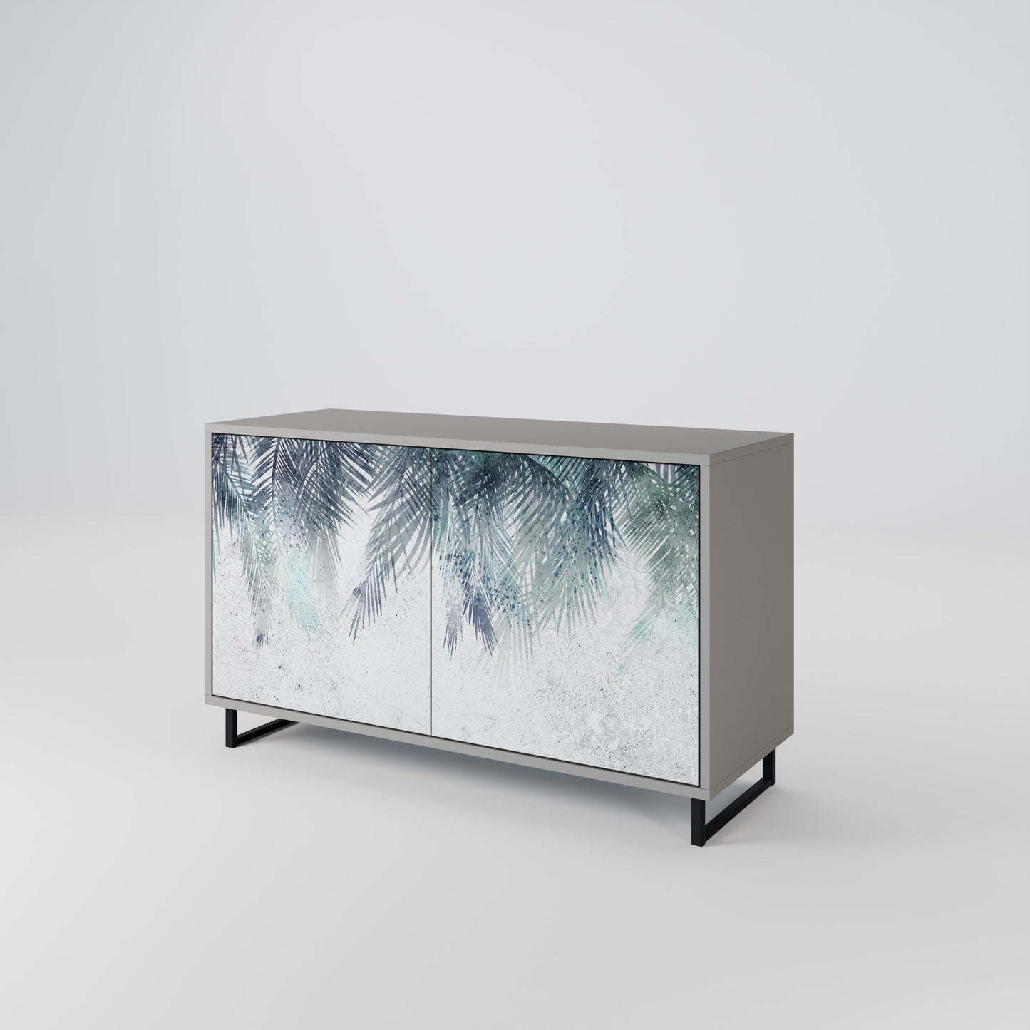 PALM VEIL 2-Door Sideboard in Grey Finish