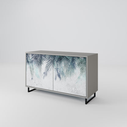 PALM VEIL 2-Door Sideboard in Grey Finish