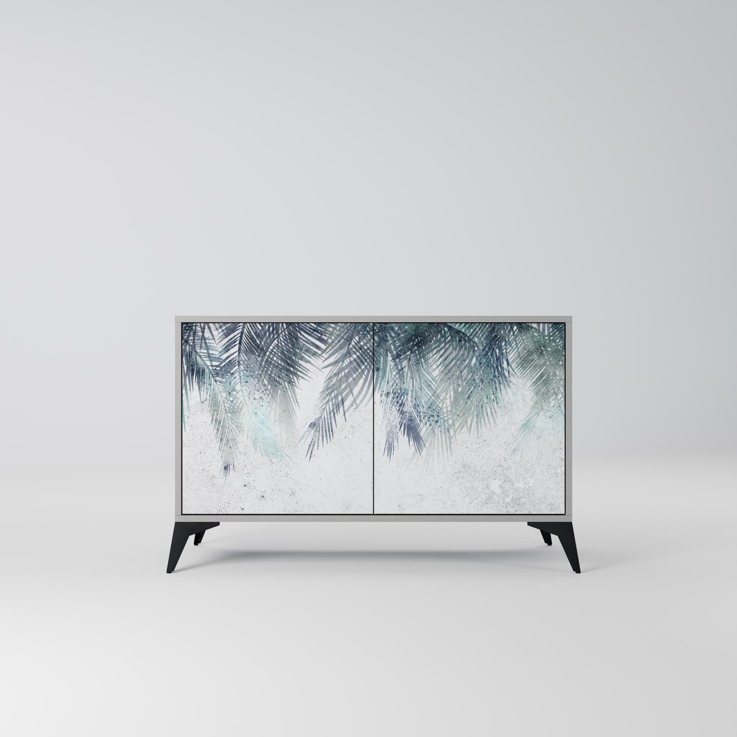 PALM VEIL 2-Door Sideboard in Grey Finish