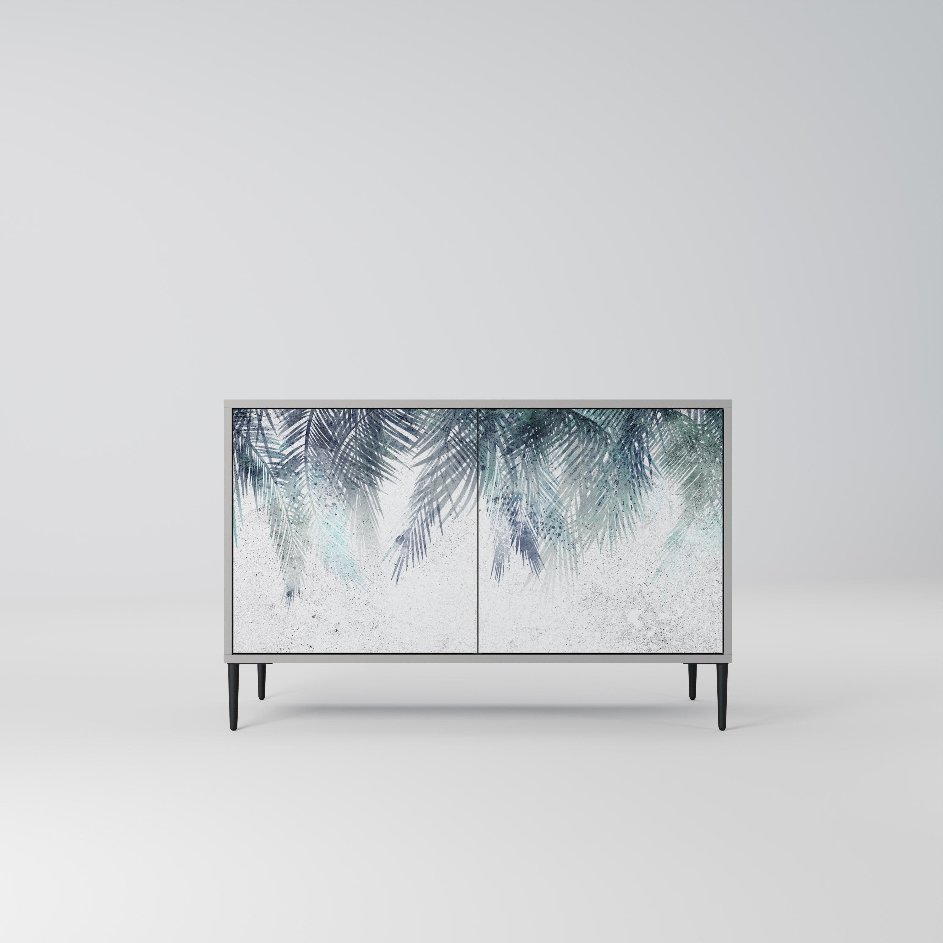 PALM VEIL 2-Door Sideboard in Grey Finish