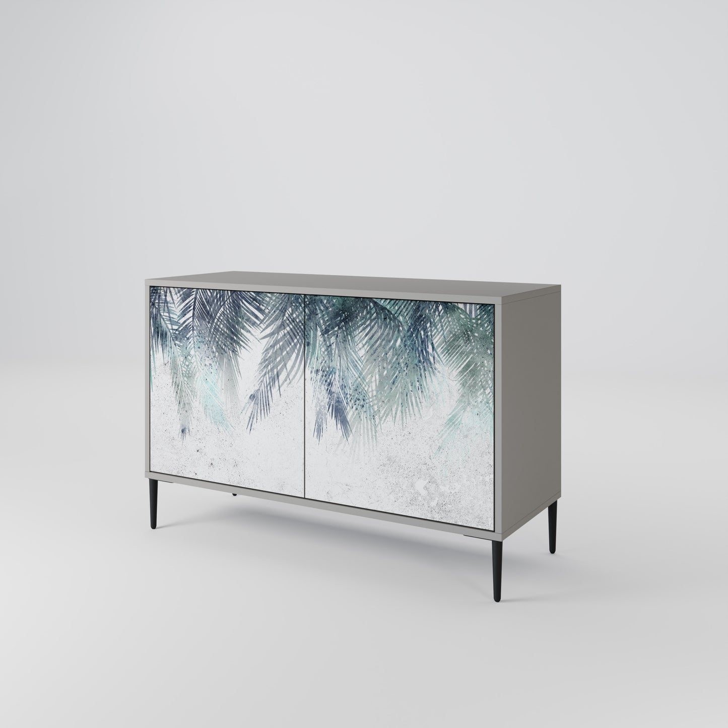 PALM VEIL 2-Door Sideboard in Grey Finish
