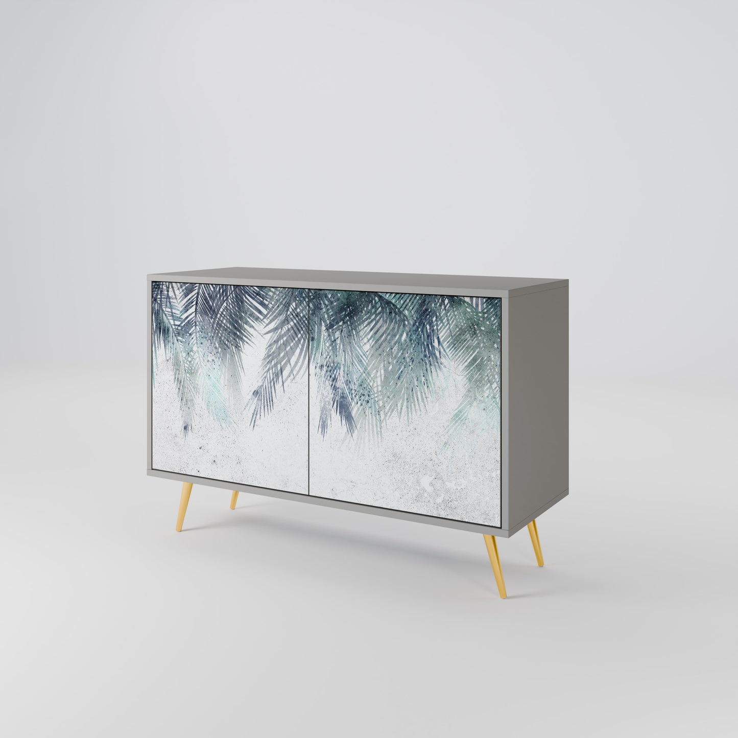 PALM VEIL 2-Door Sideboard in Grey Finish