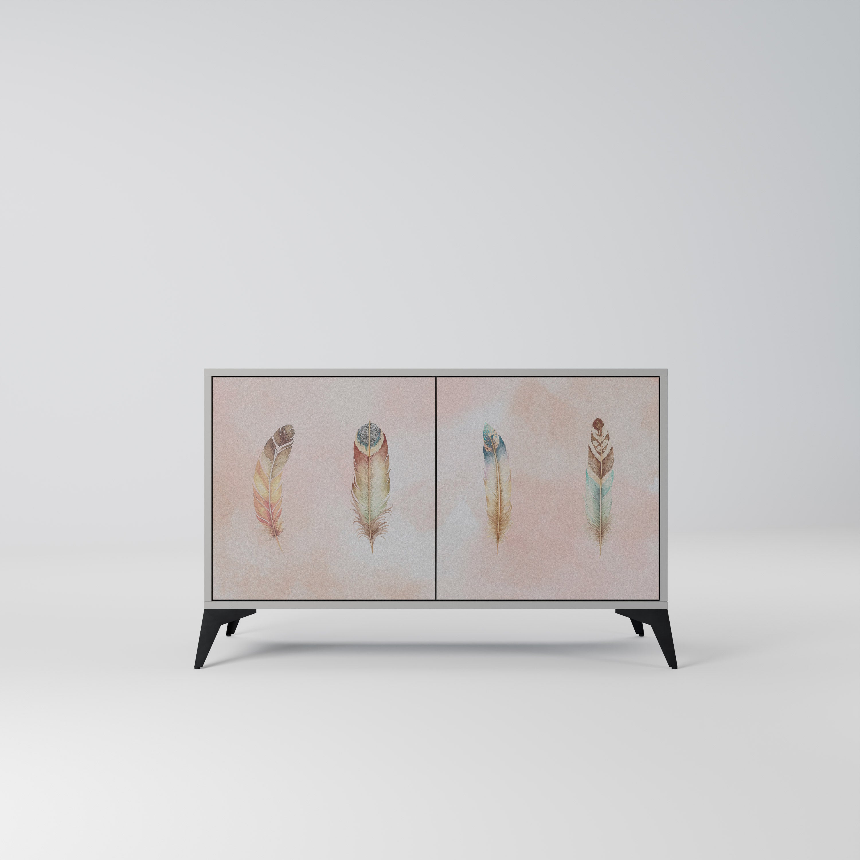 THE DELIQUESCE 2-Door Sideboard in Grey Finish
