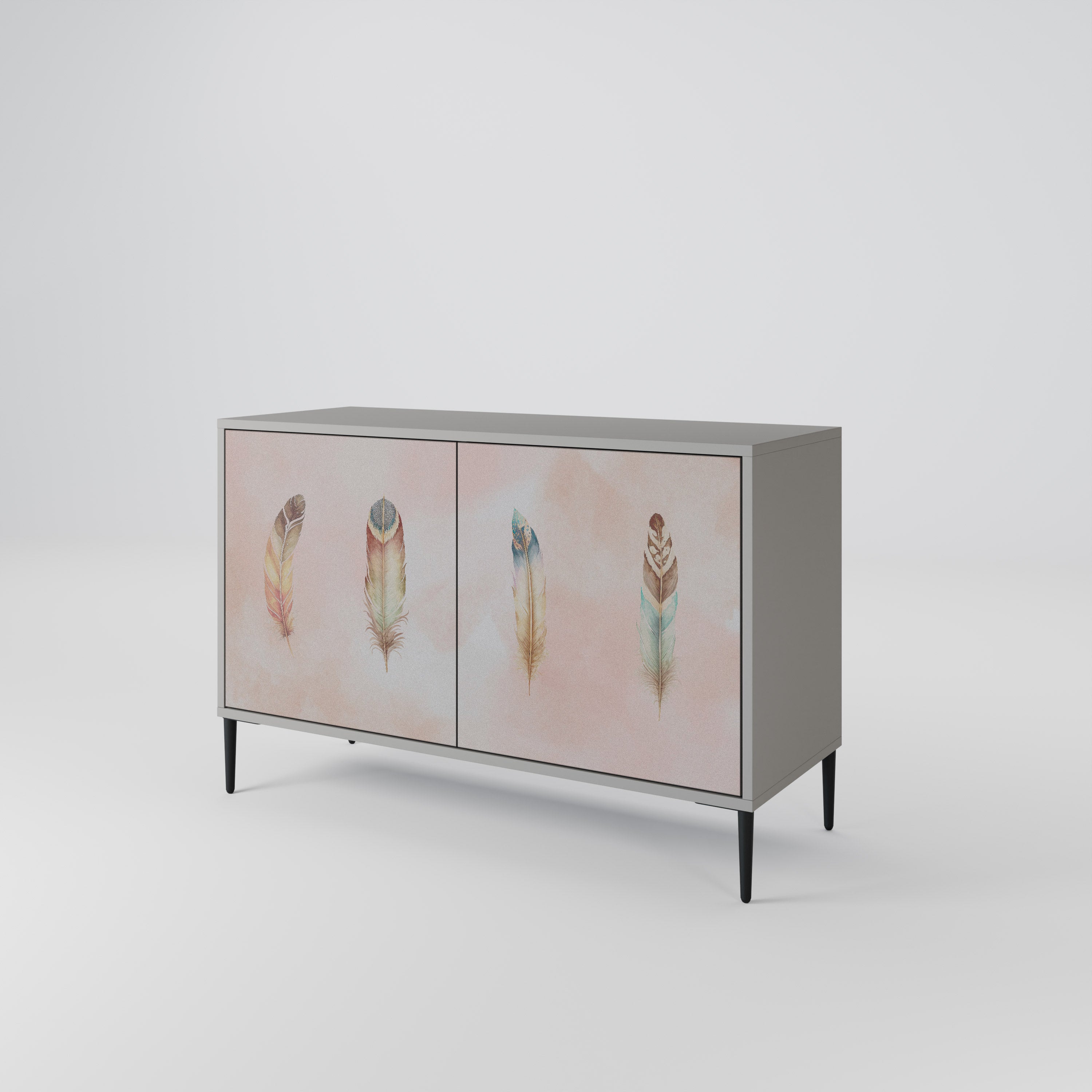 THE DELIQUESCE 2-Door Sideboard in Grey Finish