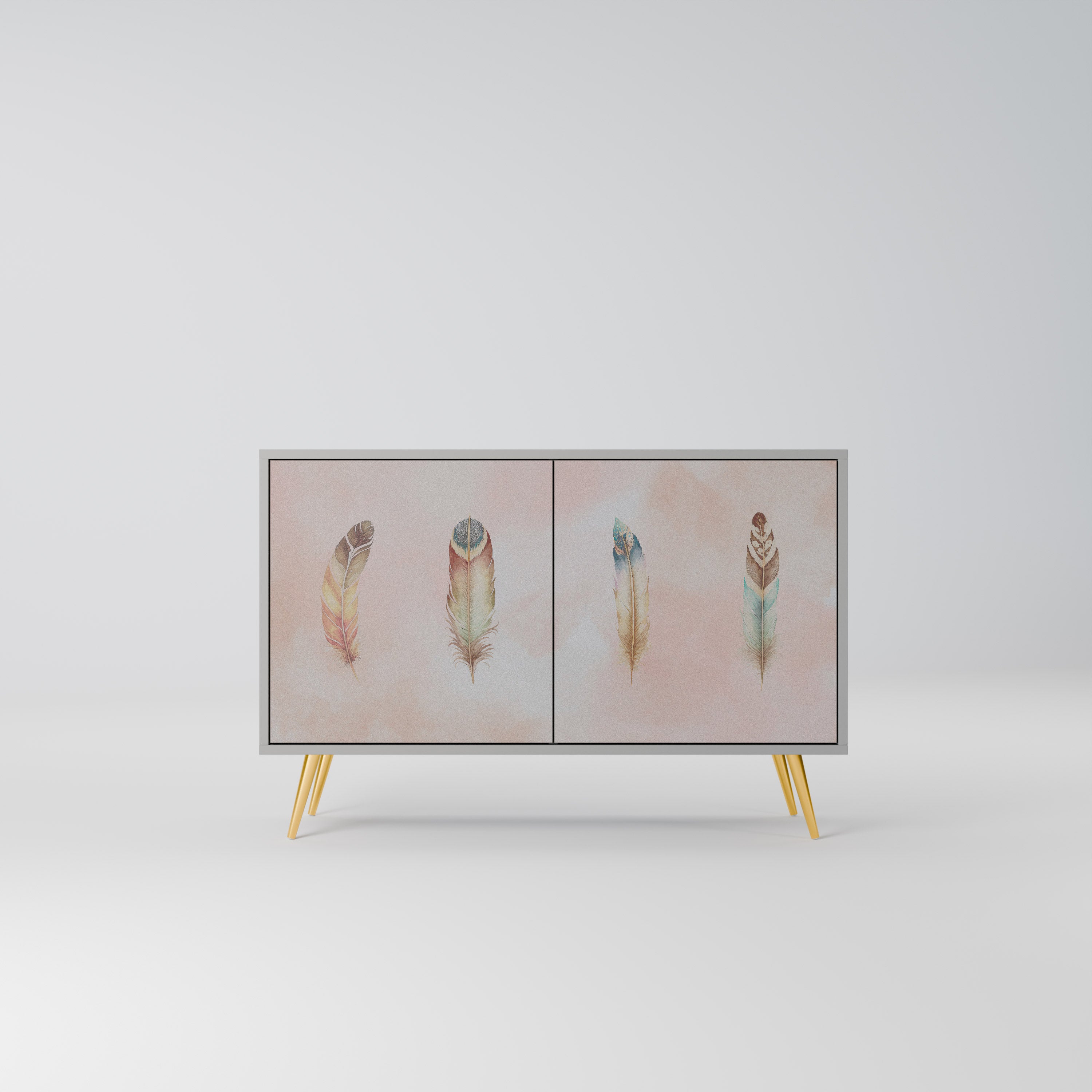 THE DELIQUESCE 2-Door Sideboard in Grey Finish