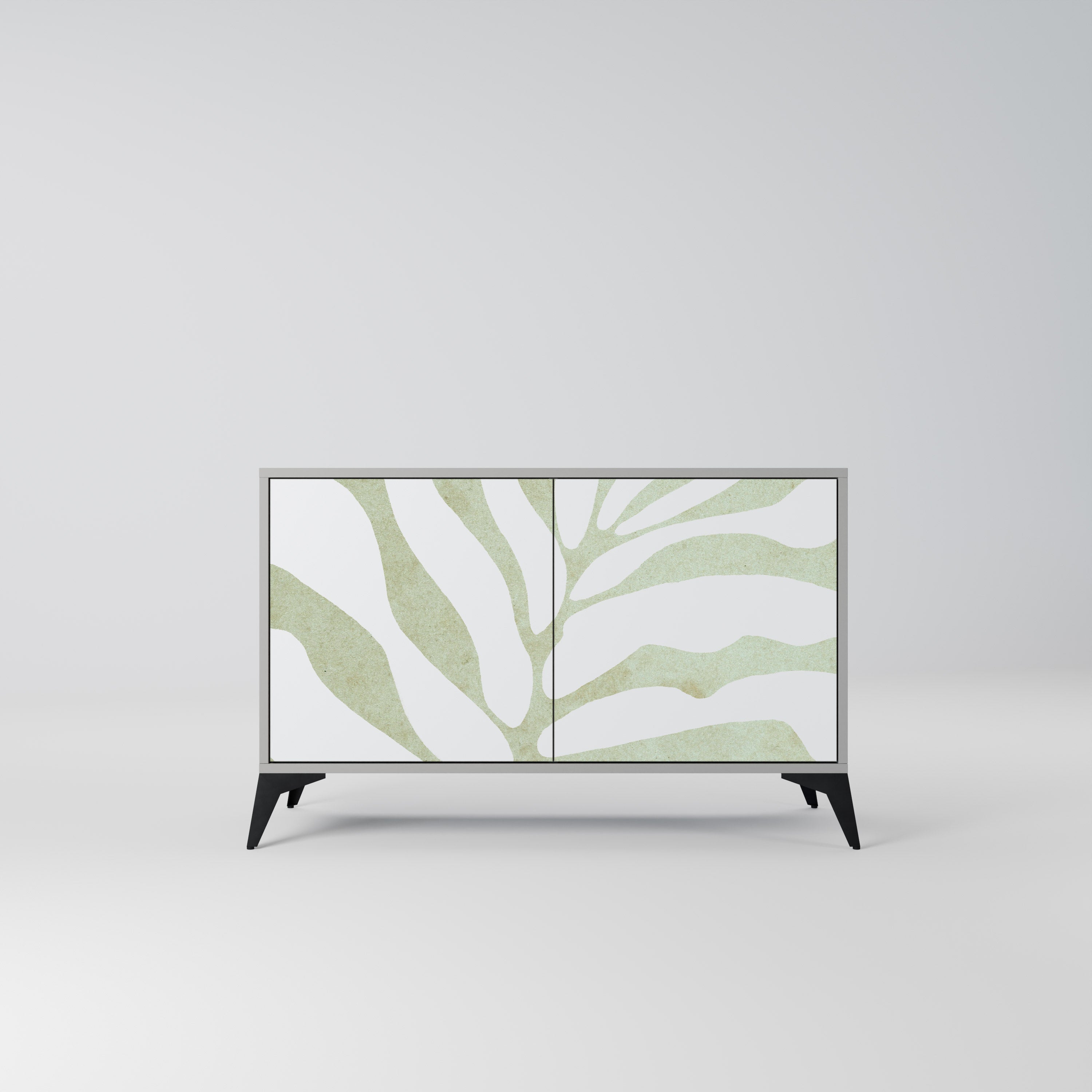 BOTANICAL SPARK 2-Door Sideboard in Grey Finish