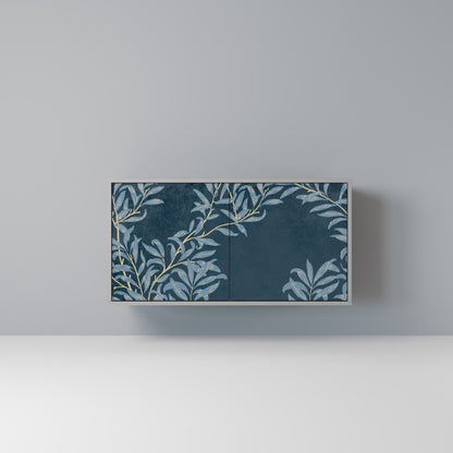 BLUE LEAVES 2-Door Sideboard in Grey Finish