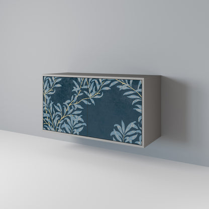 BLUE LEAVES 2-Door Sideboard in Grey Finish