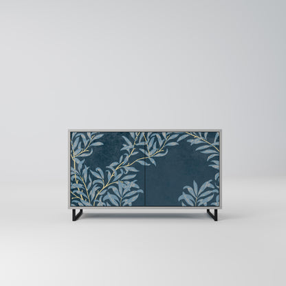 BLUE LEAVES 2-Door Sideboard in Grey Finish