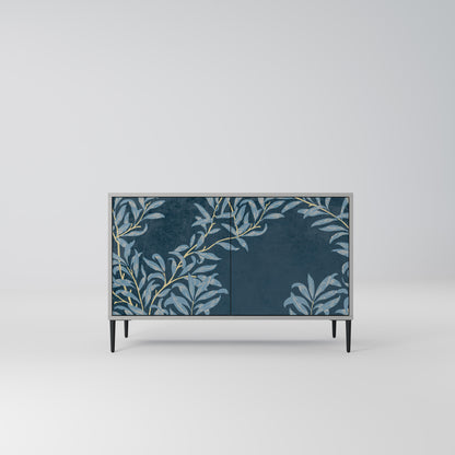 BLUE LEAVES 2-Door Sideboard in Grey Finish
