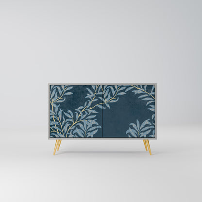 BLUE LEAVES 2-Door Sideboard in Grey Finish