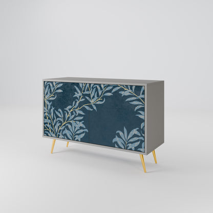 BLUE LEAVES 2-Door Sideboard in Grey Finish