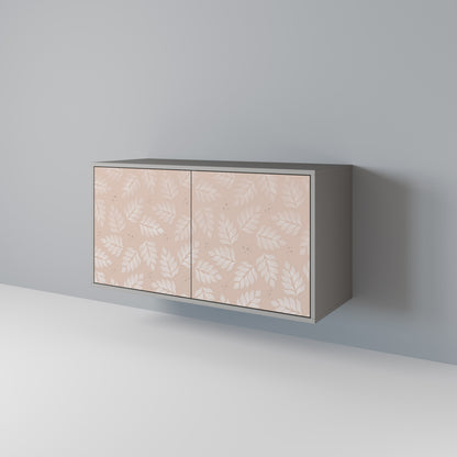 LÖV PÅ BEIGE 2-dörrars skänk i grå finish