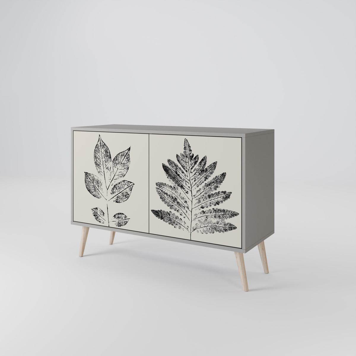 LEAFY STAMPS Skänk med två dörrar